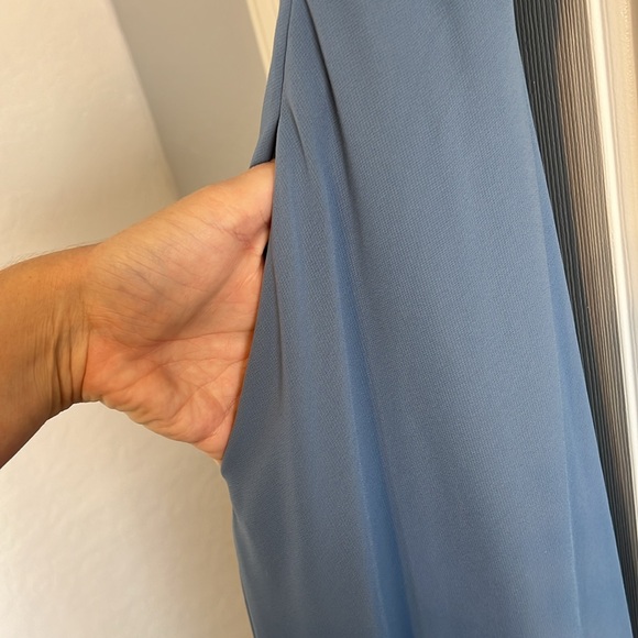 Kennedy Blue “Rose” bridesmaid long dress with slit, size 6 Dusty blue - Picture 6 of 14